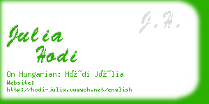 julia hodi business card